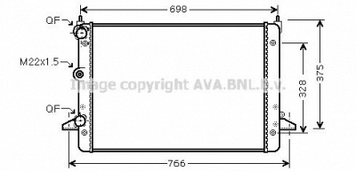 AVA QUALITY COOLING vwa2184 -  Радиатор, охлаждение двигателя